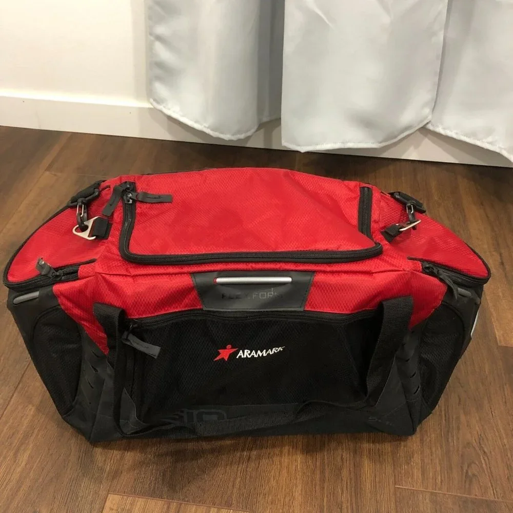 OGIO Athletics Travel Red Black Duffle Bag Flex Form Performance Equipment 50L